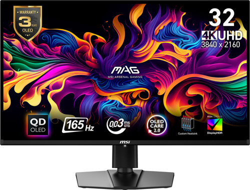 31.5" MAG 321UP QD-OLED 0.03MS 165HZ HDMI-DP Pivot Gaming Monitör 3840x2160