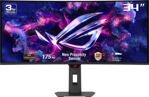 34" OLED ROG STRIX XG34WCDG 0.03MS 175HZ HDMI-DP TYPEC Kavisli Gaming Monitör 3840x1440