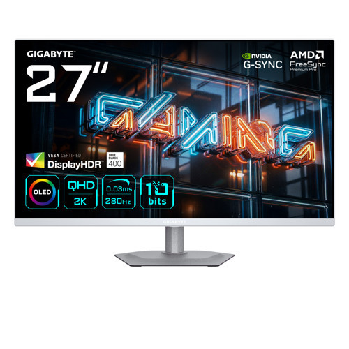 27" QD-OLED MO27Q2A-ICE 0.0.3MS 280HZ HDMI-DP TYPEC Pivot Gaming Monitör Beyaz 2560x1440