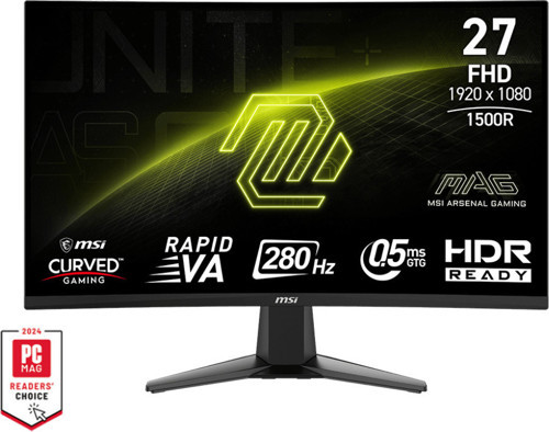 27" RAPID VA MAG 276CXF 0.5MS 280HZ HDMI-DP Kavisli Gaming Monitör 1920x1080