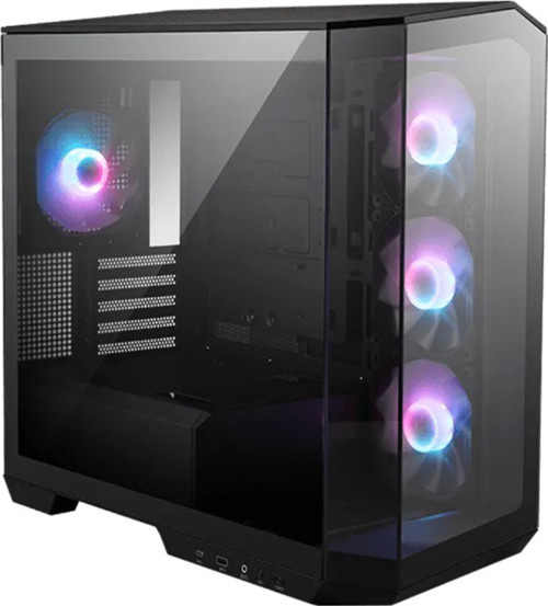 MSI MAG PANO M100R PZ B65 TEMPERLİ CAM 3X120MM 1X120MM ARGB FAN 650W BRONZ PANORAMİK SİYAH KASA