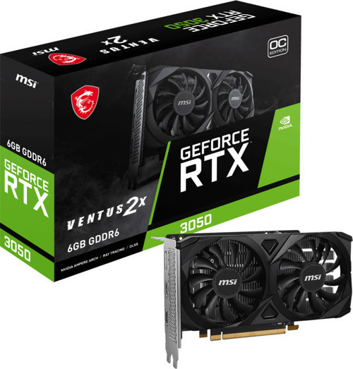 VGA GEFORCE RTX 3050 VENTUS 2X E 6G OC 6GB GDDR6 96B DX12