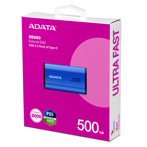 500GB SE880 Taşınabilir SSD MAVİ AELI-SE880-500GCBU