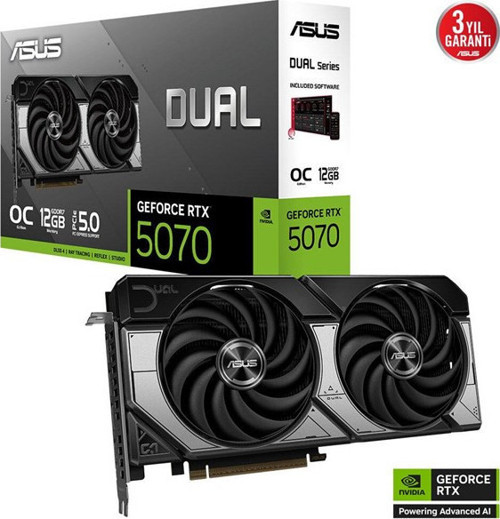 RTX5070 12GB DUAL-RTX5070-O12G GDDR7 192bit HDMI DP PCIe 5.0