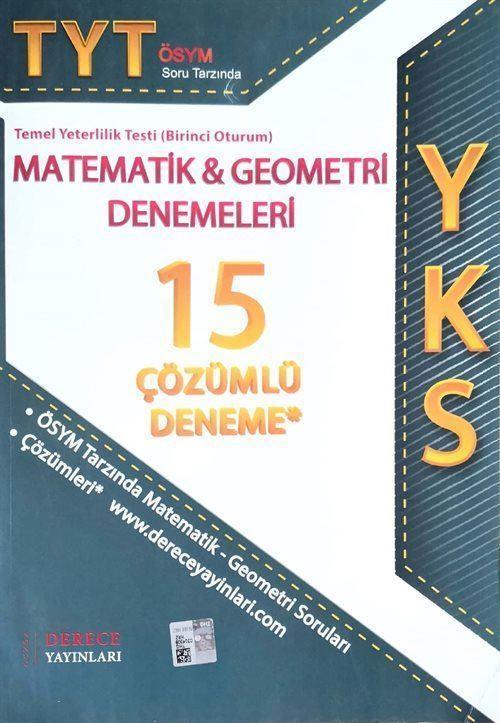 YKS TYT Matematik Geometri 15 Çözümlü Deneme