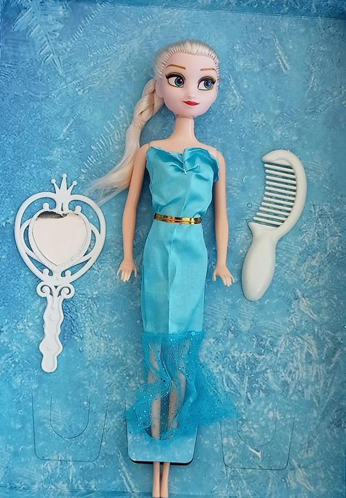 30 cm Hareketli Elsa Tarak Ve Ayna Aksesuarlı Oyuncak Bebek