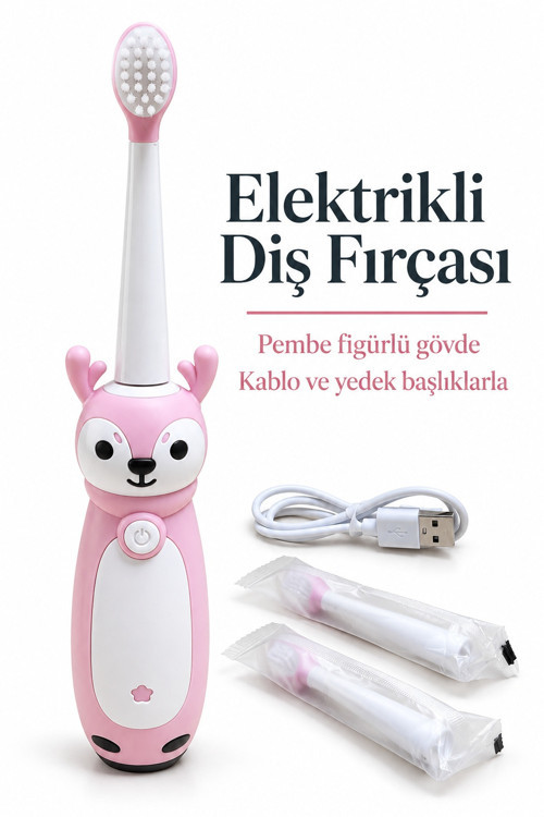 Çocuk Elektrikli Diş Fırçası Pembe