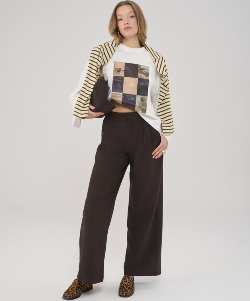 Karen Kahve Palazzo Pantolon