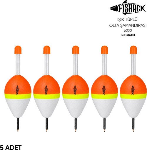 Işık Tüplü Olta Şamandırası - Fishack - (FSH-6030) - 5 Adet - 30 gr
