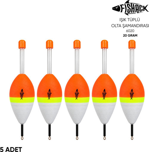 Işık Tüplü Olta Şamandırası - Fishack - (FSH-6020) - 5 Adet - 20 gr