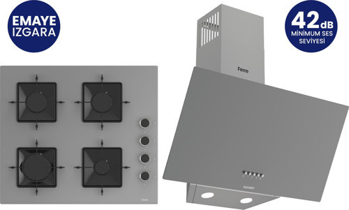 Gri 2'li Silentart Ankastre Set SS208+D088-SA