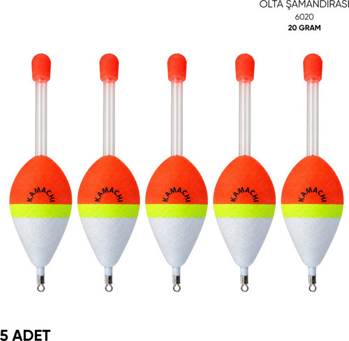 Işık Tüplü Olta Şamandırası - Kamachi - (6020) - 5 Adet - 20 gr