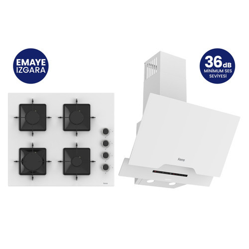 Beyaz 2'li Silentart Ankastre Set SS206+D064-SA