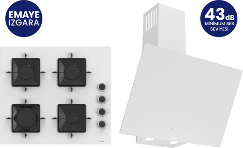 Beyaz 2'li Silentart Ankastre Set SS206+D078-SA