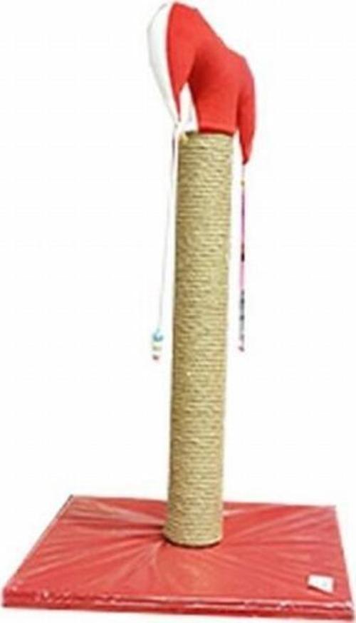 İnce Kedi Tırmalama Tahtası 50 Cm Kırmızı