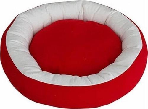 Simit Kedi ve Küçük Irk Köpek Yatağı Kırmızı Beyaz