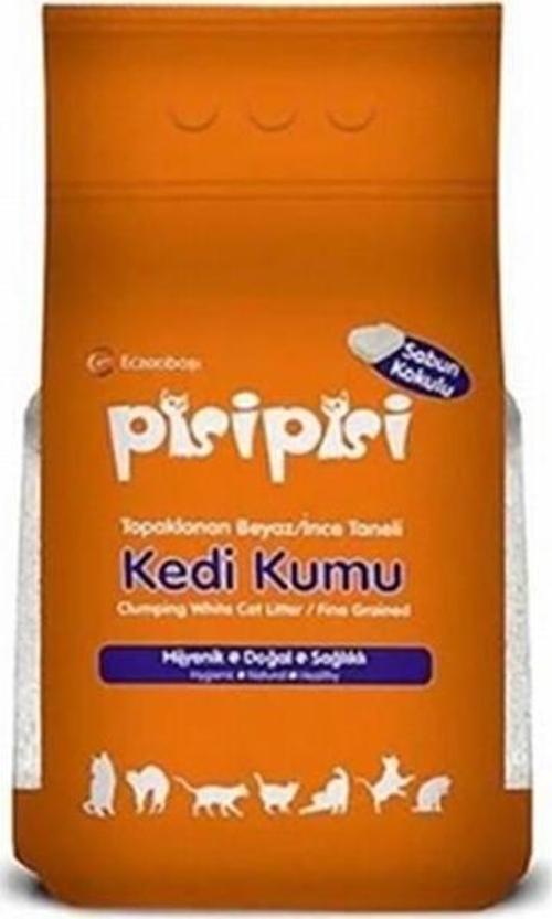 Sabun Kokulu Topaklanan İnce Taneli Bentonit Kedi Kumu 2x10 Kg