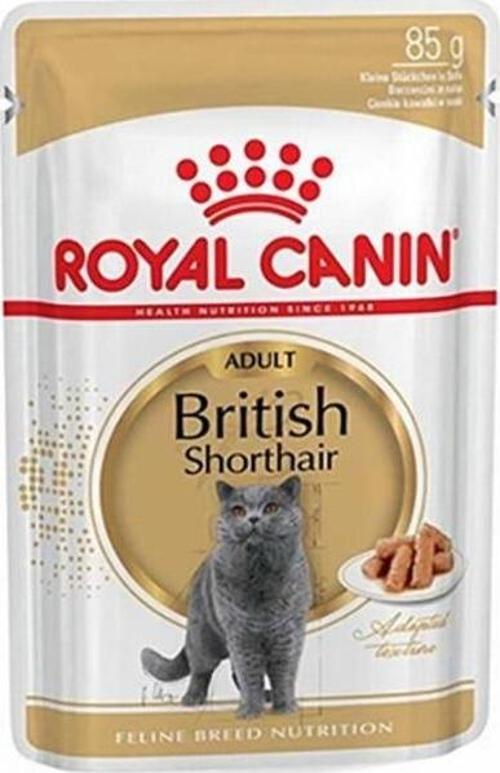 British Shorthair Adult Pouch Yetişkin Kedi Konservesi 12 Adet 85 Gr