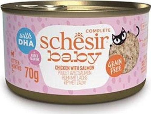 Babycat Tavuklu ve Somon Balıklı Tahılsız Yavru Kedi Konservesi 12 Adet 70 Gr