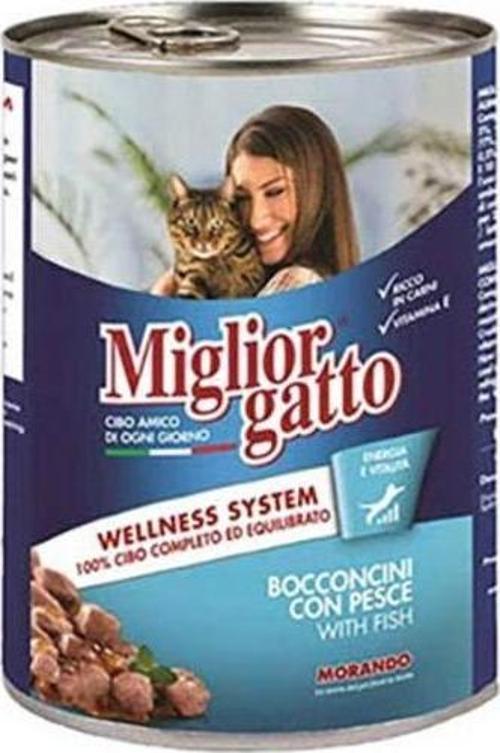 Gatto Balıklı Yetişkin Kedi Konservesi 24 Adet 405 Gr