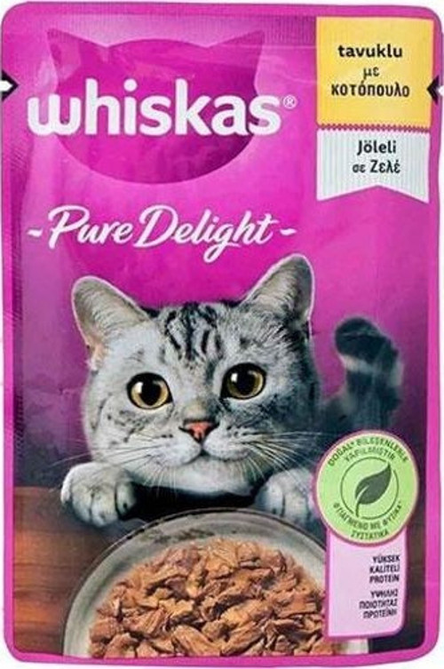 Pouch Pure Delight Jöle İçinde Tavuklu Yetişkin Kedi Konservesi 6 Adet 85 Gr