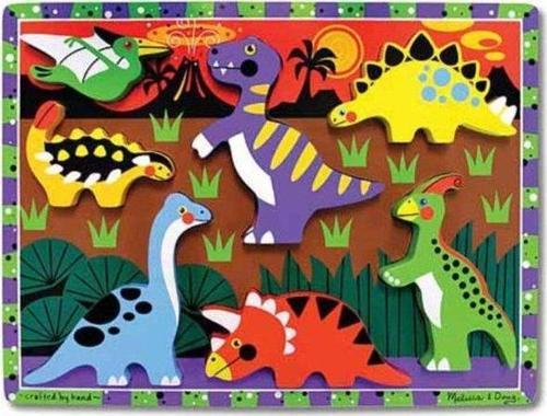 Ahşap Tombul Yapboz - Dinozorlar