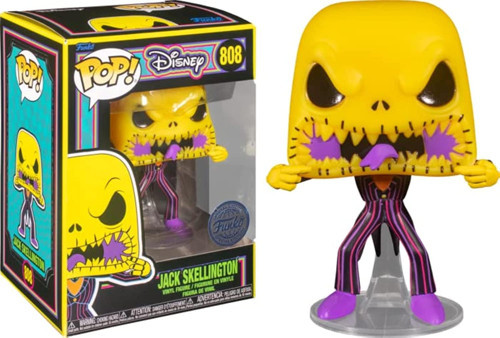 ! Nightmare Before Christmas Jack Skellington (Scary Face) Black Light