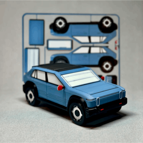 Elektrikli Araç Model Kiti R3X , Demonte Kendin Yap DIY Elektrikli Otomobil Hobi Parçalı Oyuncak, Ofis ve Masaüstü Dekoratif Hediyelik 21x19 cm