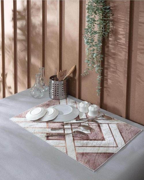 Xl Boy Bambu Kumaş Kilim Desen Bulaşıklık Matı