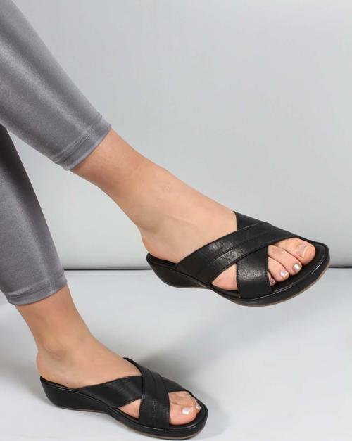 Hakiki Deri Kadın Düz Terlik 864ZAR03