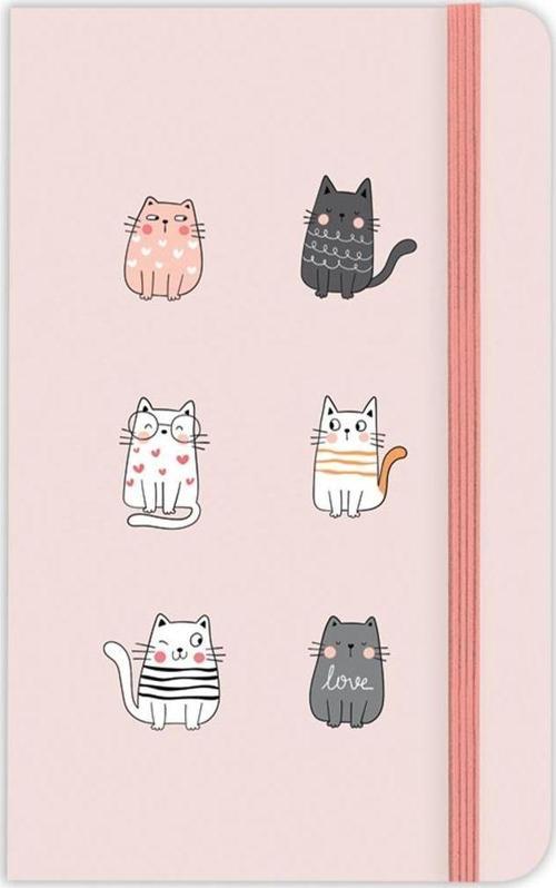 Çizgili Ciltli Doğa Defter Kediler 9x14