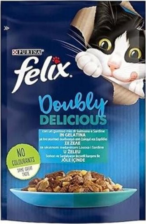 Çifte Lezzet Somon-Alabalık Yaş Mama 85 Gr. (4'lü)