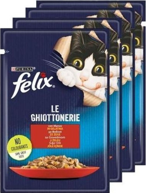 Sığır Etli Kedi Yaş Mama 4x85 Gr. (12'li)