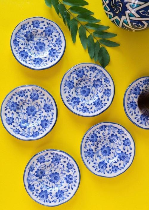 Mess Fulya Porselen Çay Tabak Takımı 12Cm 6 Parça