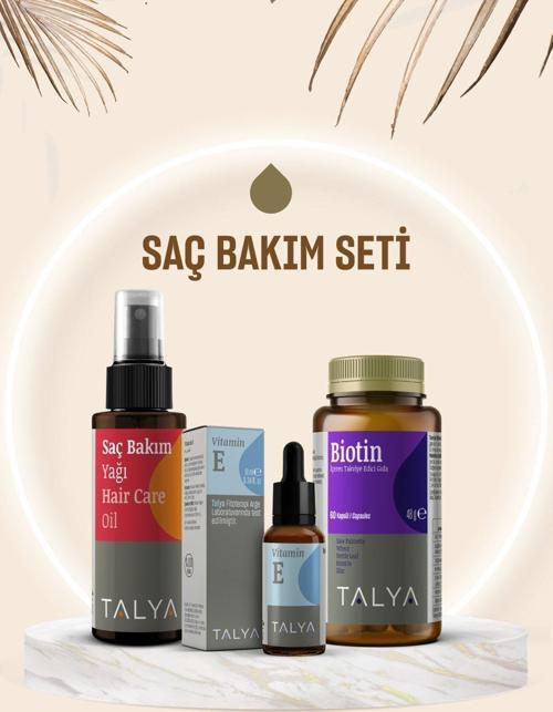 3’lü Saç Güçlendirici Set (saç Bakım Serumu 80ml - Vitamin E - Biotin Içeren Takviye Edici Gıda)