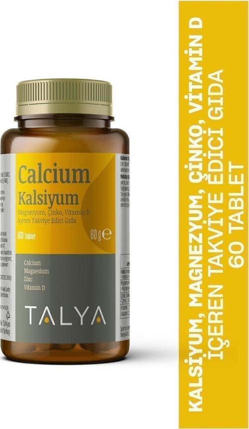 Kalsiyum Magnezyum Çinko Vitamin D Içeren Takviye Edici Gıda 60 Tablet