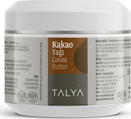 Katı Kakao Yağı Soğuk Sıkım %100 Saf Doğal Ve Katkısız 50 Ml