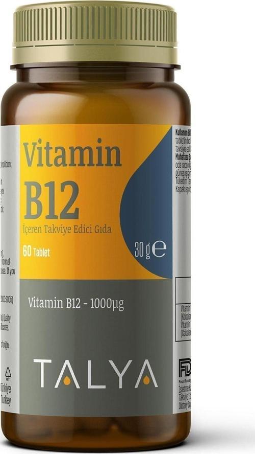Vitamin B12 Içeren Takviye Edici Gıda 1000 Mg 60 Tablet