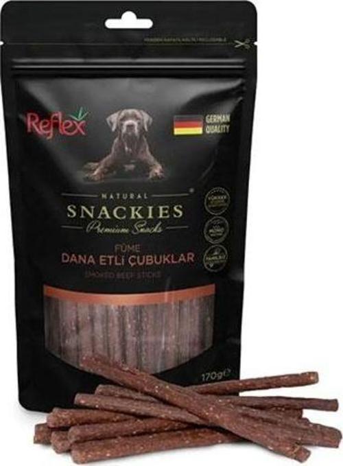 Snackies Natural Füme Dana Etli Tahılsız Köpek Ödül Çubuğu 170 Gr