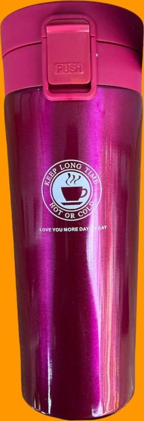 Süper Trend Çift Katmanlı Termos - 500 ML - D-281-Fuşya