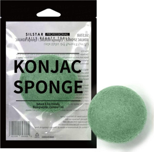 %100 Doğal Konjac Sünger Yeşil