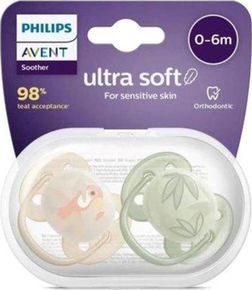 Ultra Soft Yumuşak 2li Emzik 0-6 Ay Erkek