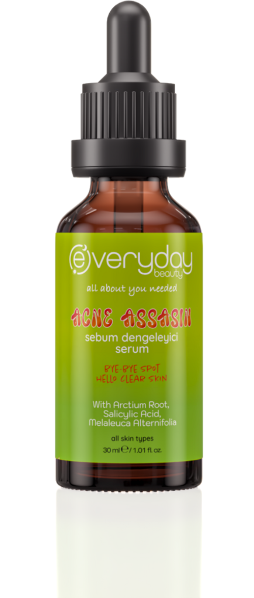 Acne Assasin Sebum Dengeleyici Serum 30ml Sivilce Karşıtı Gözenek ve Siyah Nokta Giderici Niacinamid