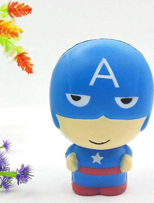 Marvel Hero Kaptan Amerika Squishy, Büyük BOY 10 cm Sukuşi
