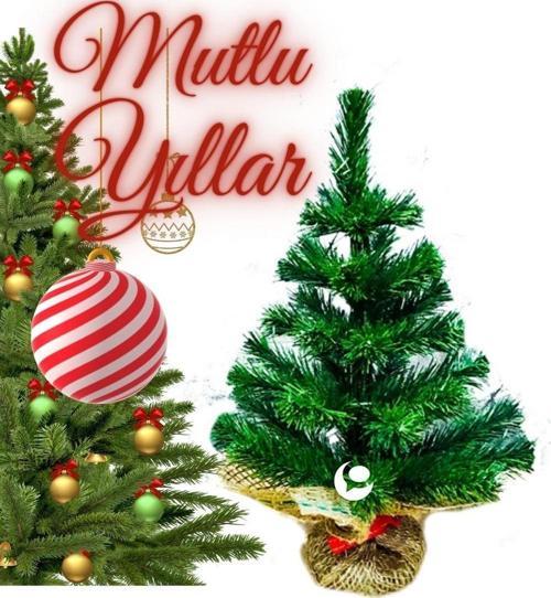 Masa Üstü Çam ağacı  40 cm - 45 DAL, Metal Gövde