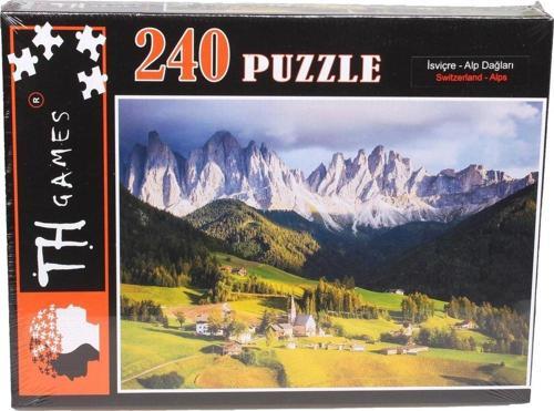 240 Parça Kutulu Puzzle - İsviçre Alp Dağları Manzarası!