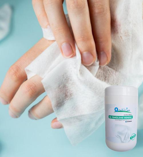 QUICKCARE Dezenfektanlı Hijyenik El Temizleme Mendili 72 Yaprak