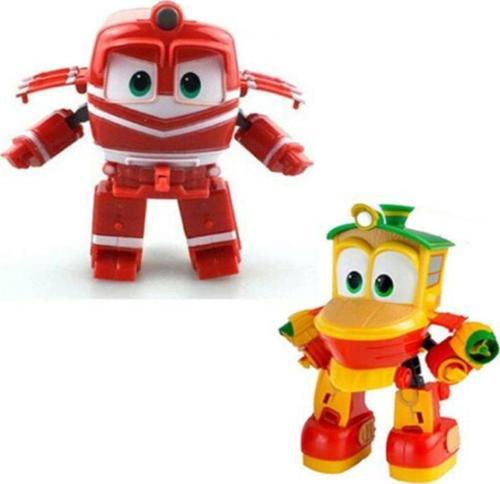 Robot Trenler - Oyuncak Büyük Boy Robot Trains, Alf ve Duck  6 Aksesuarlı