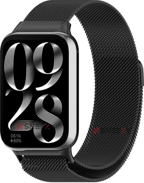 Xiaomi Mi Band 8 Pro Uyumlu Woven Wire Tasarım Metal Hasır Kordon