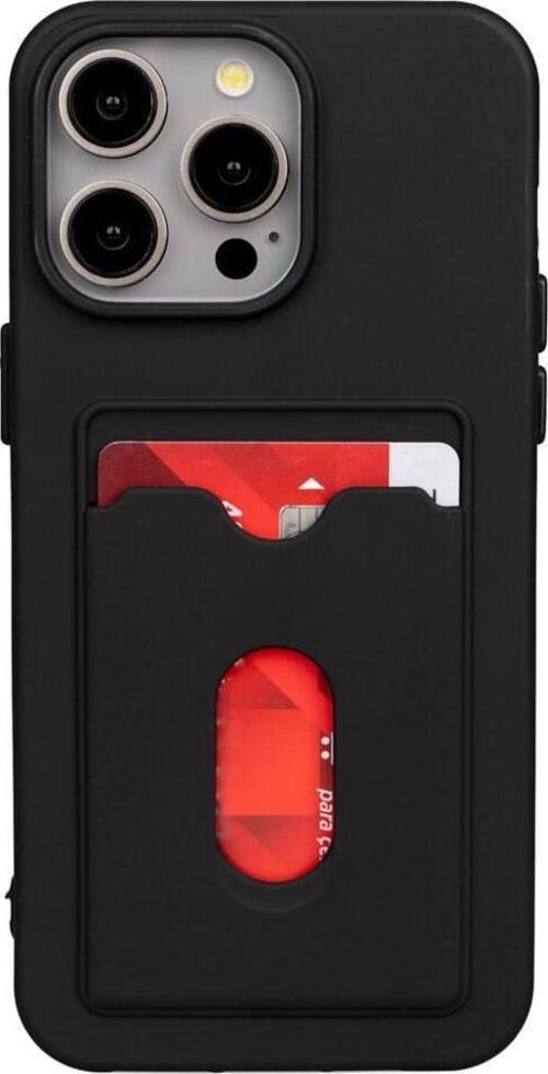 Apple iPhone 15 Pro Max Kılıf Zore Dora Kartlıklı Silikon Kapak